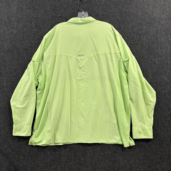 Mojo Sportswear Shirt Men's 3XL Green Performance Fishing Pockets Vented - Picture 3 of 8